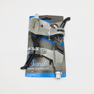PAR MANIJA DE FRENO SANDO ALUMINIO GRIS/NEGRO